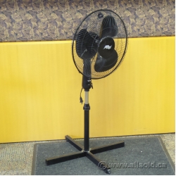 Cool Works Black 16" Oscillating Variable Speed Stand Fan